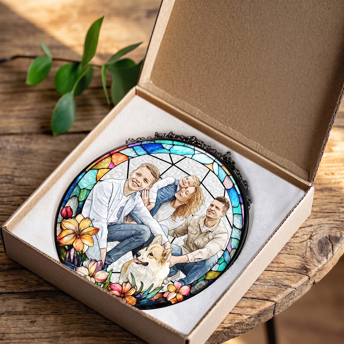 Bespoke Handcrafted Family Memory Glass Ornament