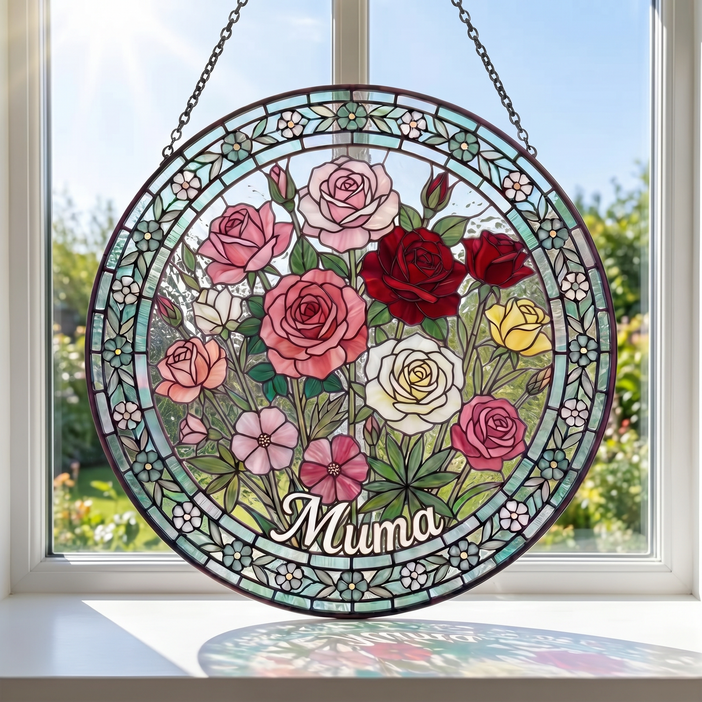 Enchanting Personalized Garden Vista Window Art