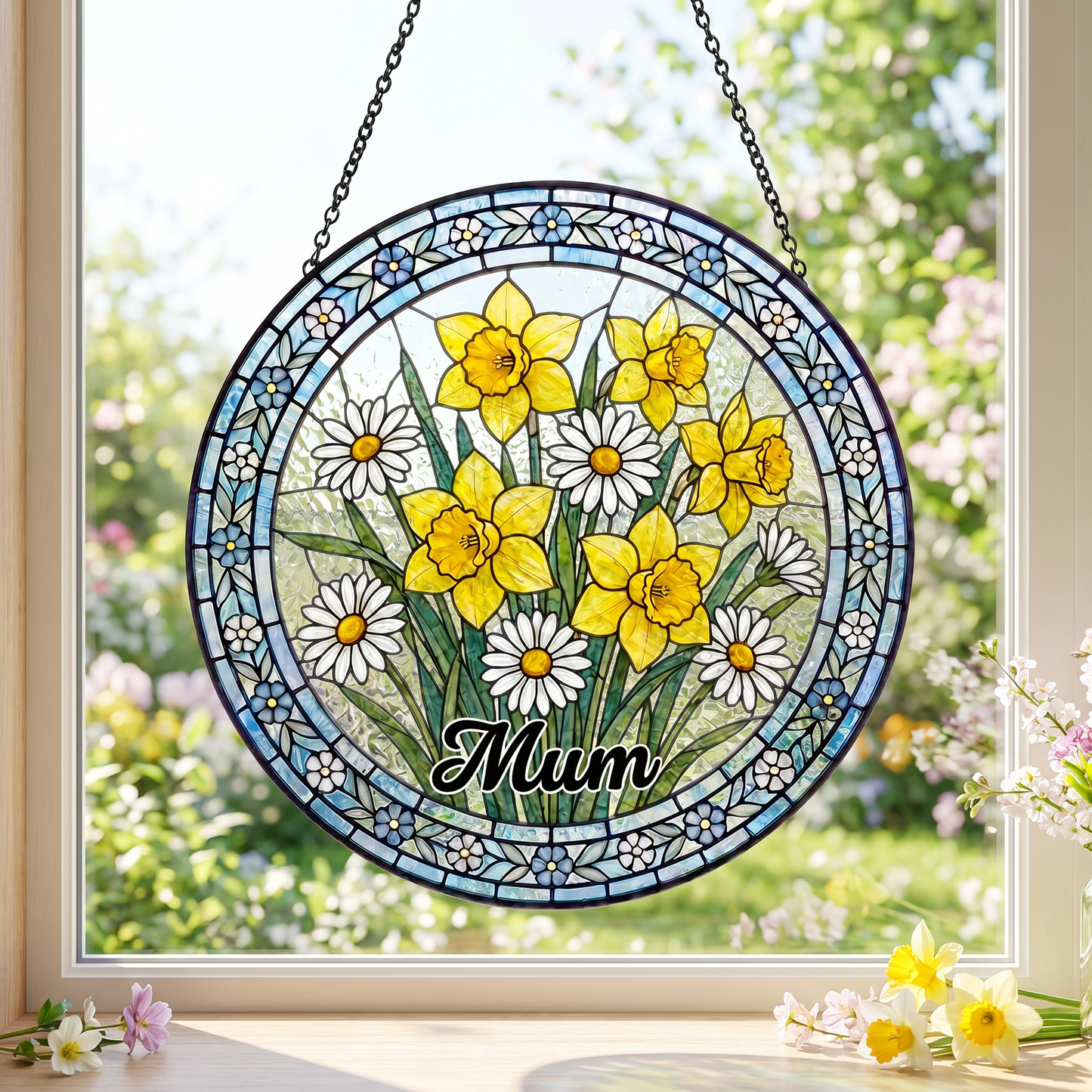 Enchanting Personalized Garden Vista Window Art