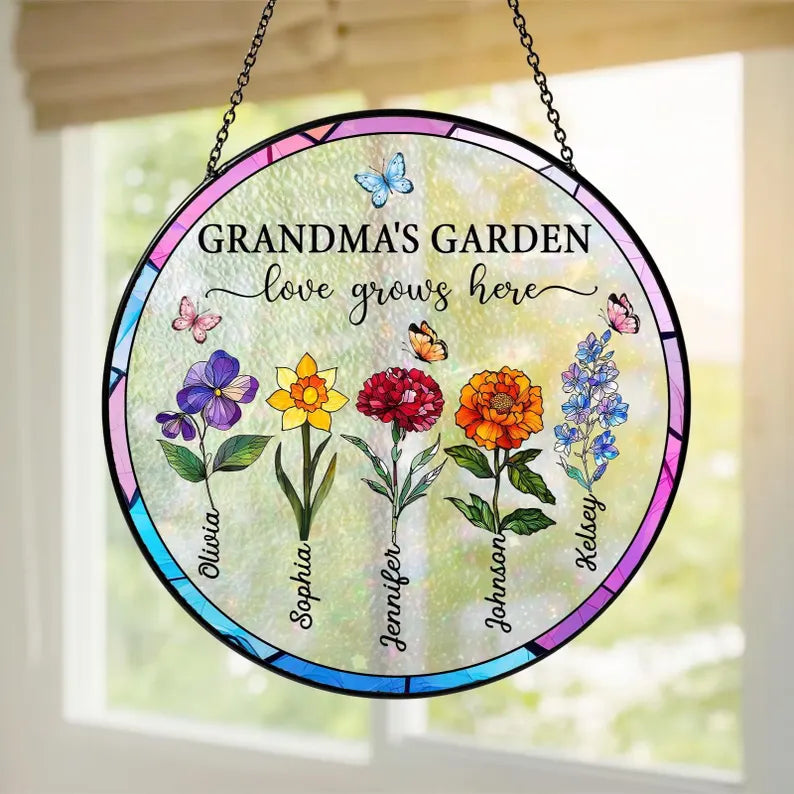 Luminous Personalized Glass Petal Window Masterpiece