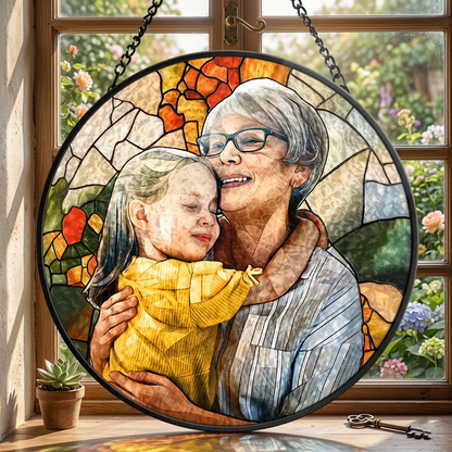 Premium Handcrafted Personalized Stained Glass Portrait