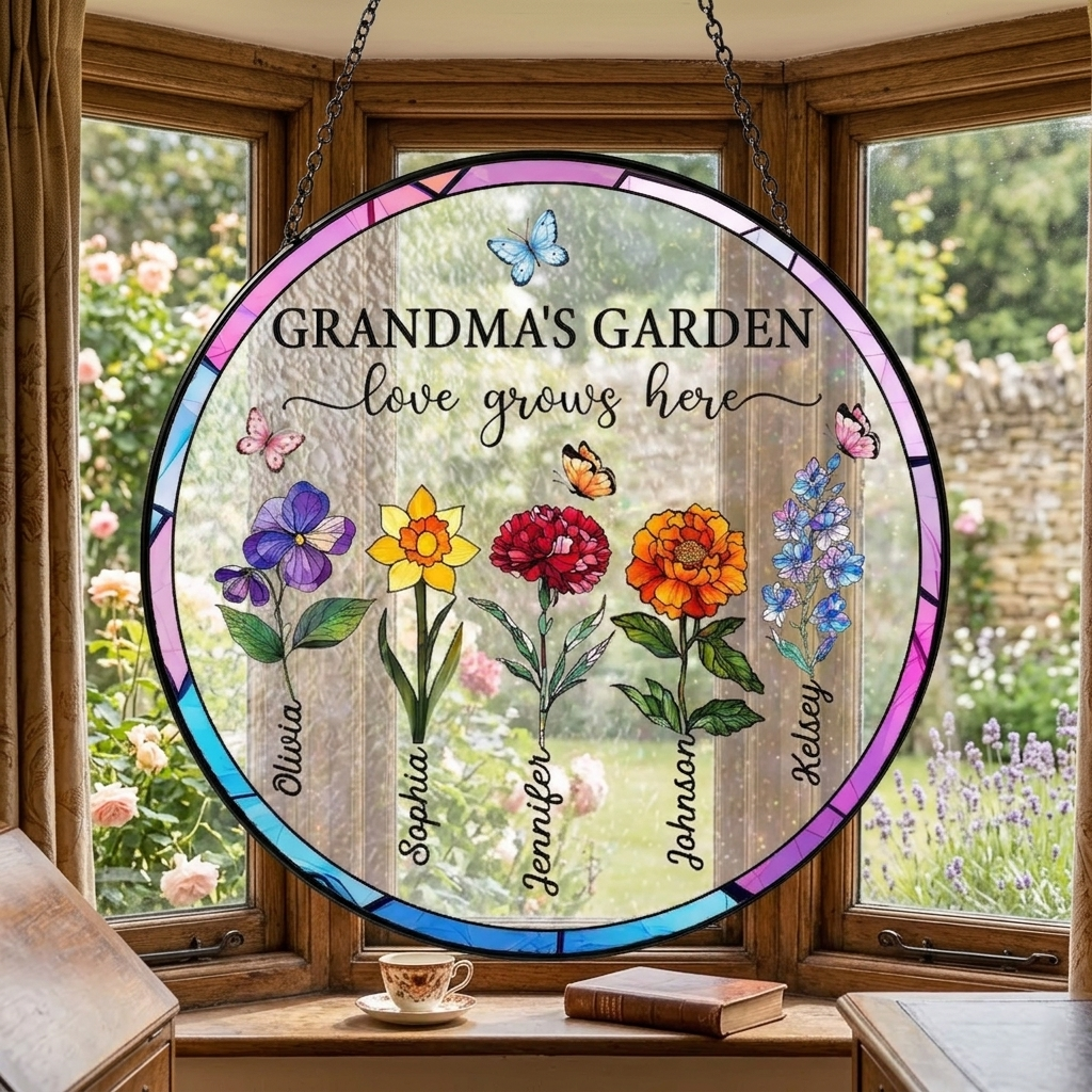 Luminous Personalized Glass Petal Window Masterpiece