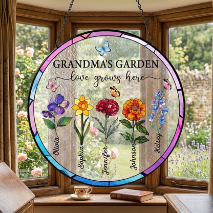 Luminous Personalized Glass Petal Window Masterpiece
