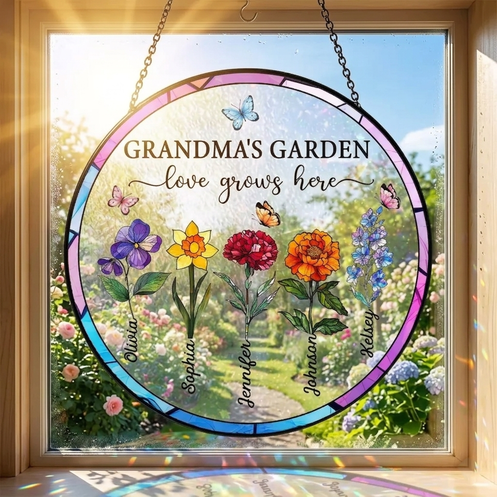 Luminous Personalized Glass Petal Window Masterpiece