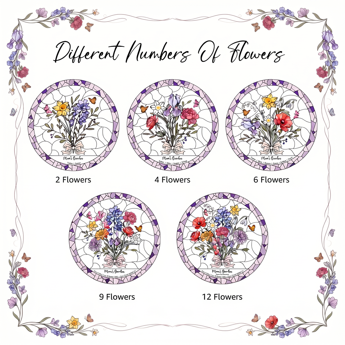 Radiant Heirloom Family Garden Stained Glass