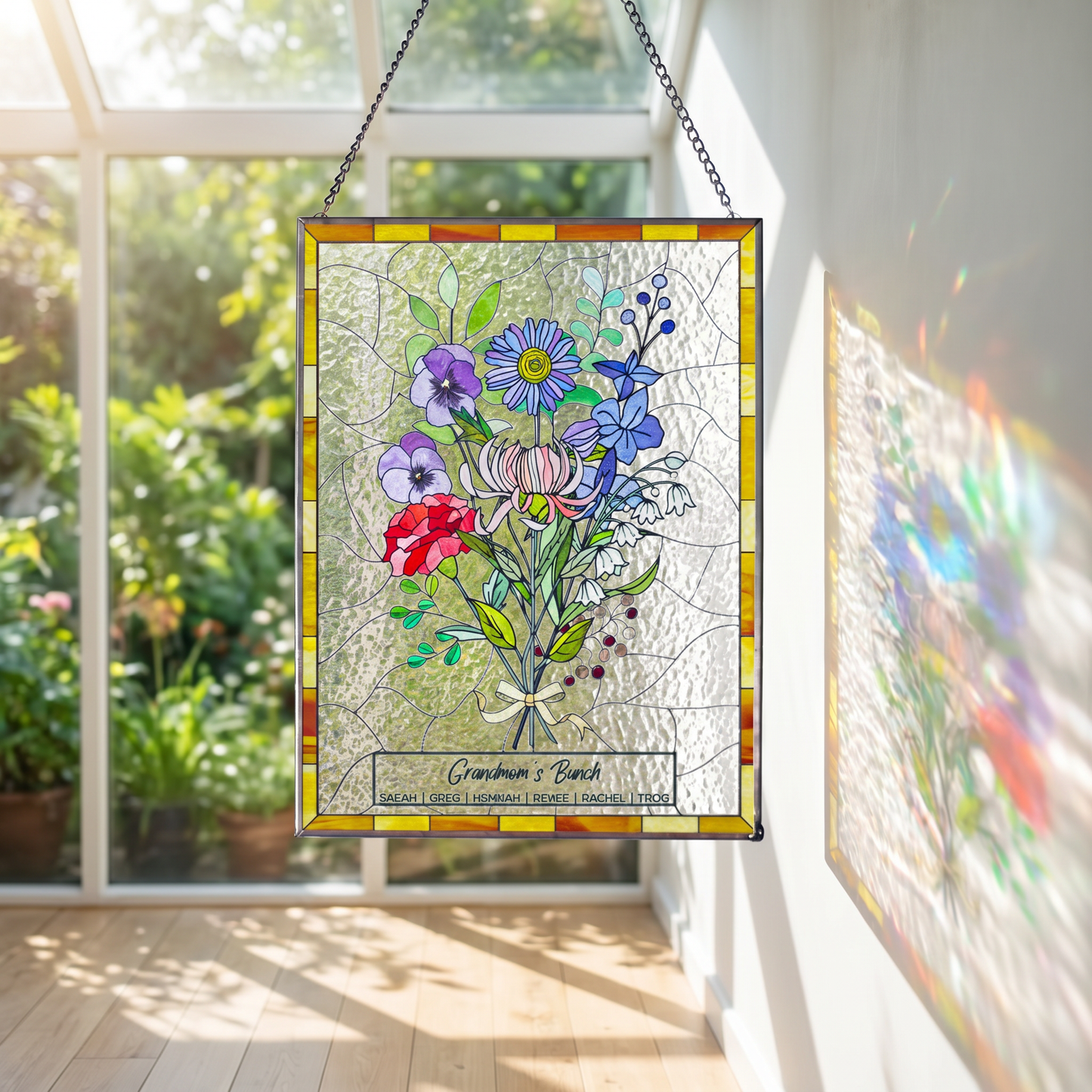 Handcrafted Eternal Family Bloom Stained Acrylic
