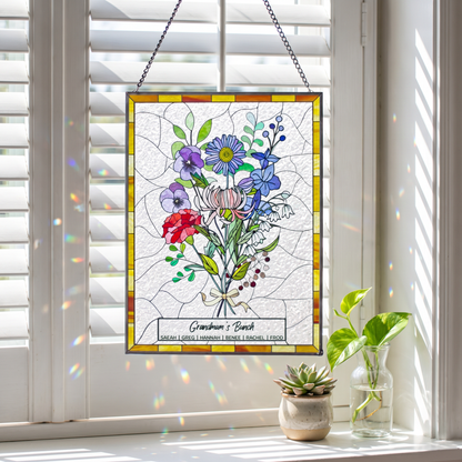 Handcrafted Eternal Family Bloom Stained Acrylic