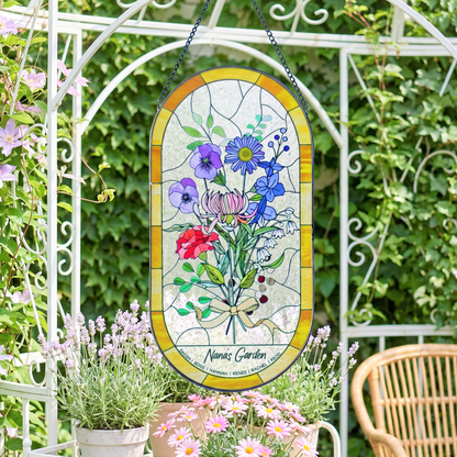 Handcrafted Eternal Family Bloom Stained Acrylic