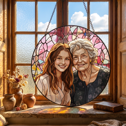 Custom Heirloom Stained Glass Eternal Portrait