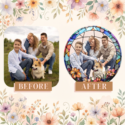 Bespoke Handcrafted Family Memory Glass Ornament