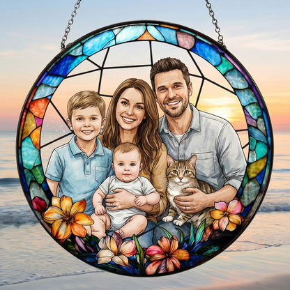 Bespoke Handcrafted Family Memory Glass Ornament