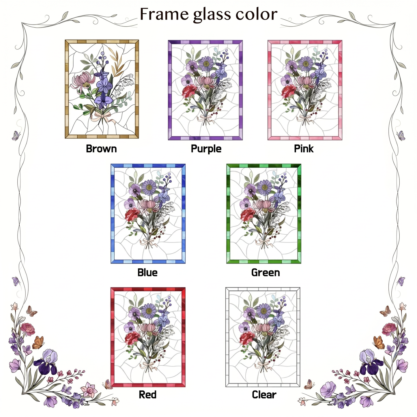 Handcrafted Eternal Family Bloom Stained Acrylic