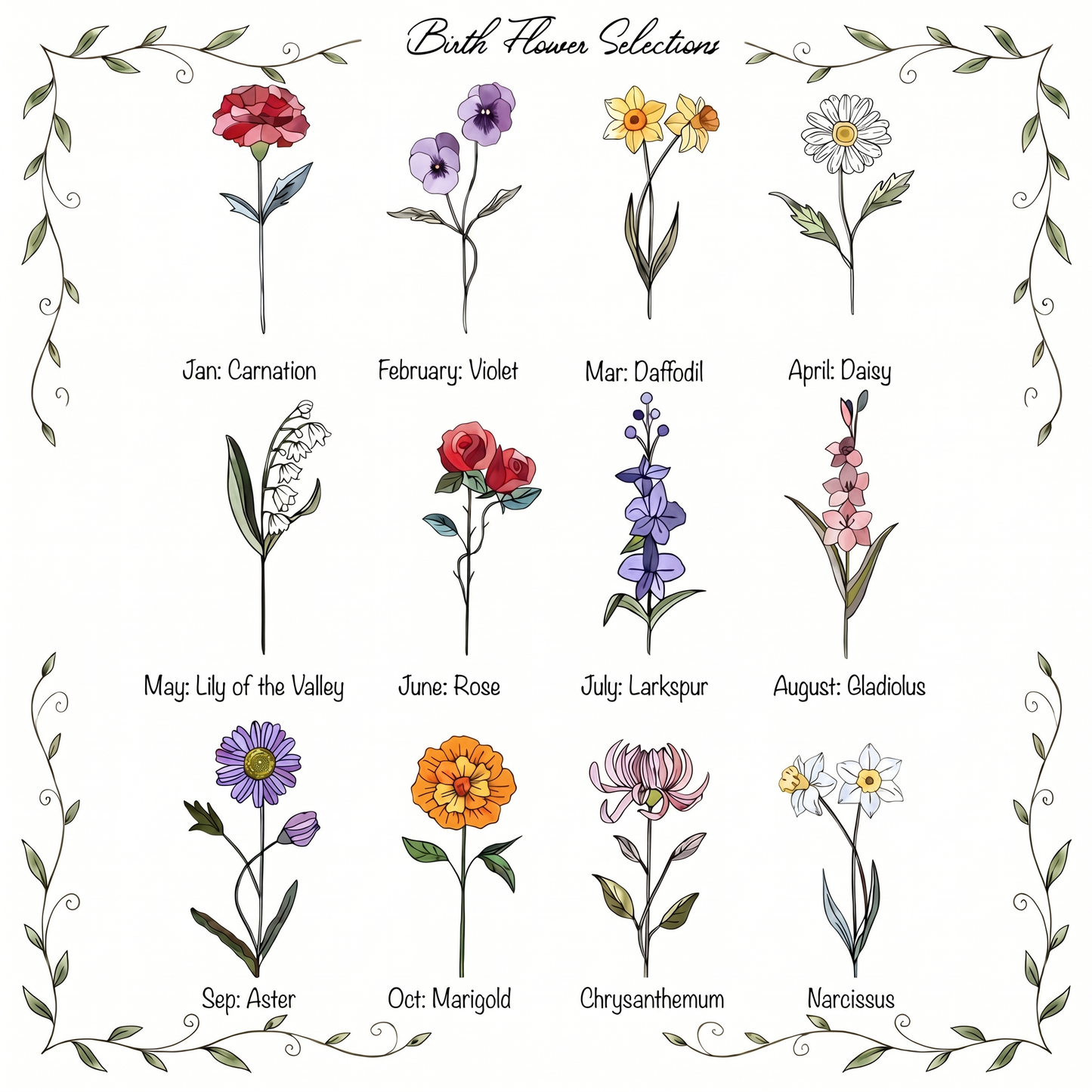 Handcrafted Eternal Family Bloom Stained Acrylic