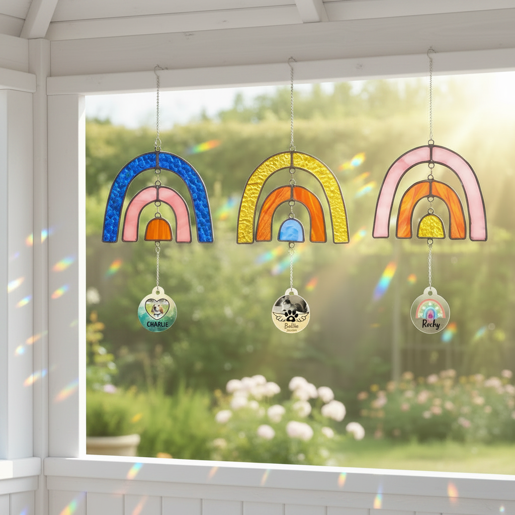 Premium Stained Glass Pet Tribute Suncatcher