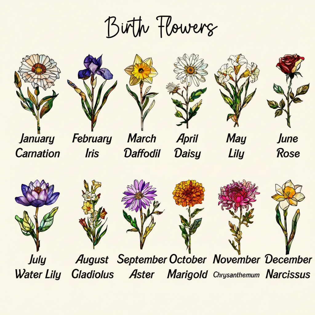 Eternal Blooms Custom Family Garden Suncatcher