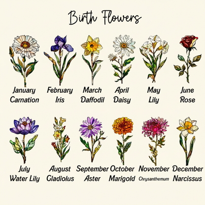 Eternal Blooms Custom Family Garden Suncatcher