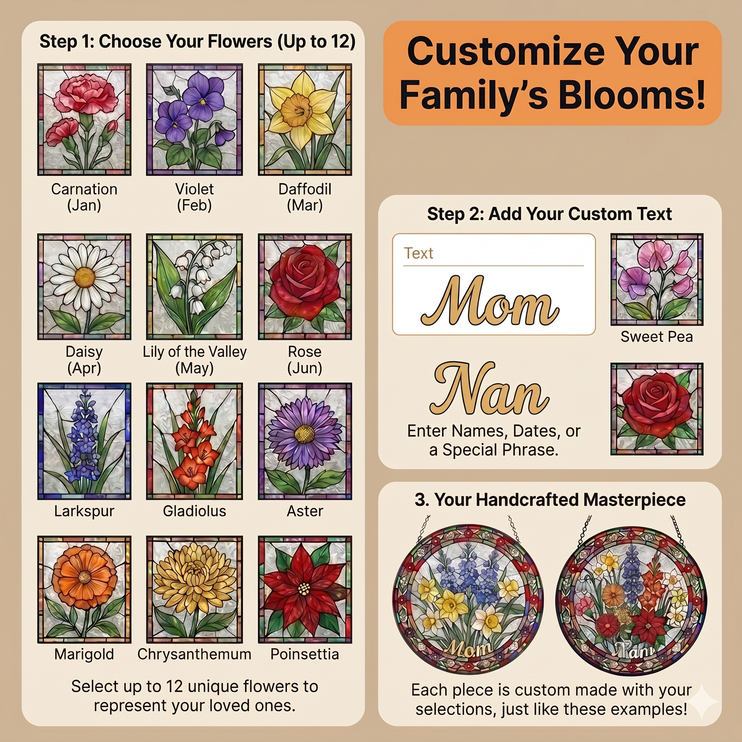 Enchanting Personalized Garden Vista Window Art