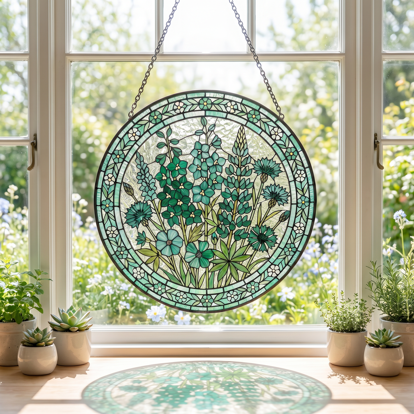 Enchanting Personalized Garden Vista Window Art