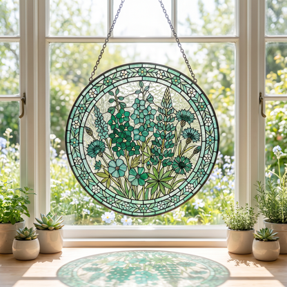 Enchanting Personalized Garden Vista Window Art